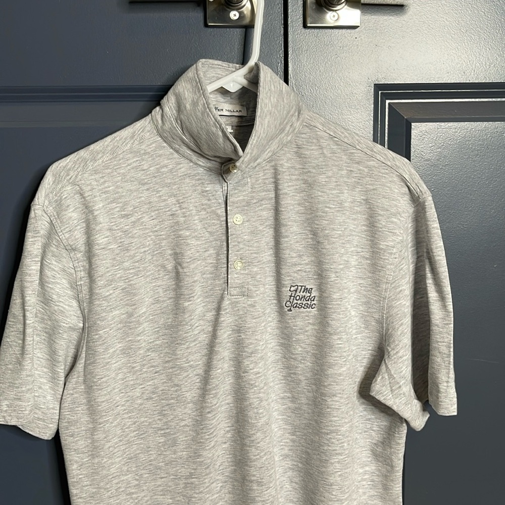 Peter Millar grey polo. The Honda Classic.